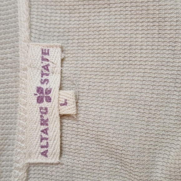 Altar'a State Cream Colored with Brown Graphic Design Sweater Dress Size Med - Picture 8 of 12